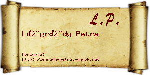 Légrády Petra névjegykártya